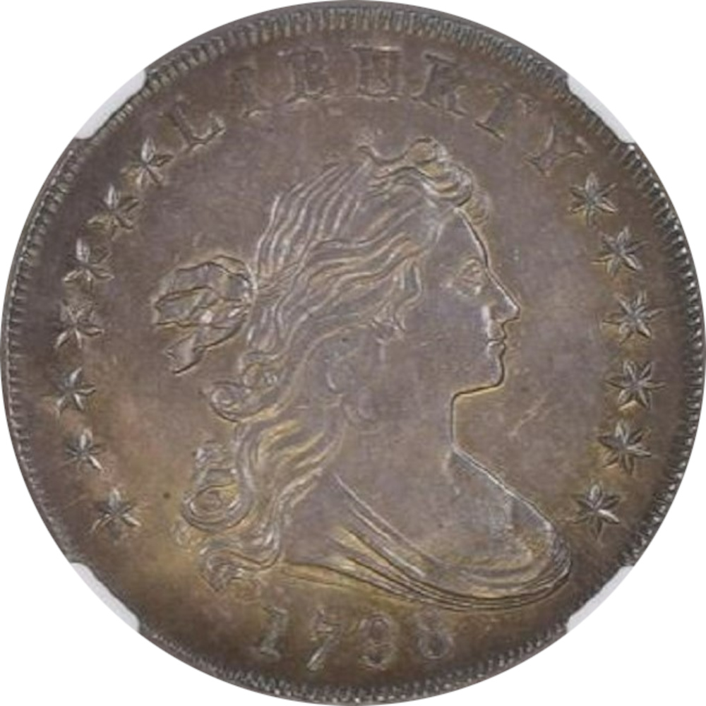 1798-$1-Draped-Bust-Dollar-Large-Eagle-Bolender-23,-Bowers-Borckardt-105,-Rarity-3